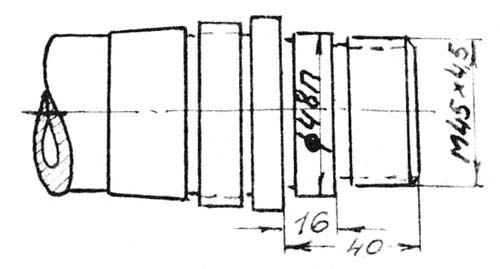 Габаритні розміри робочого простору токарного верстата ТС-135